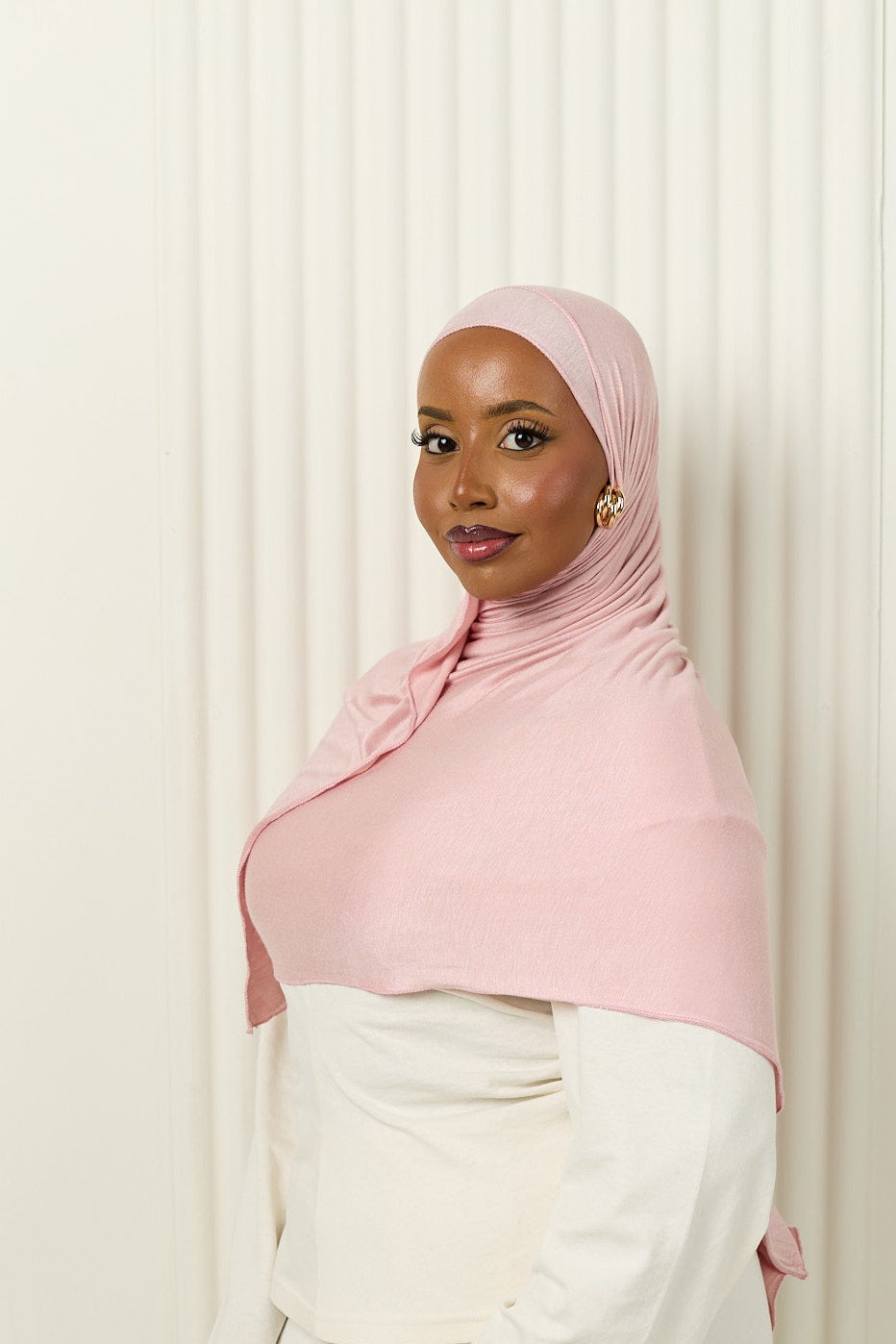 Premium Jersey Hijab in Petal Rose