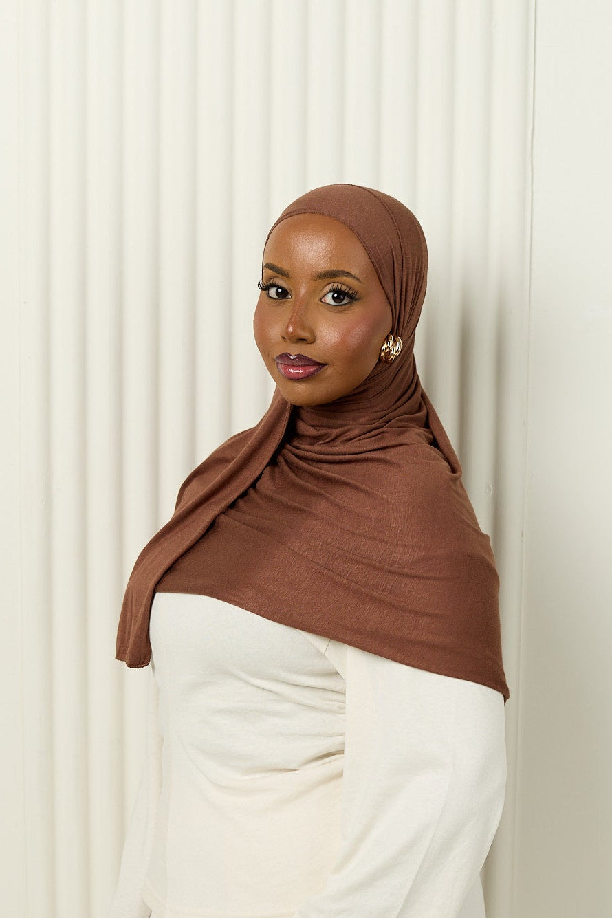 Premium Jersey Hijab in Cinnamon