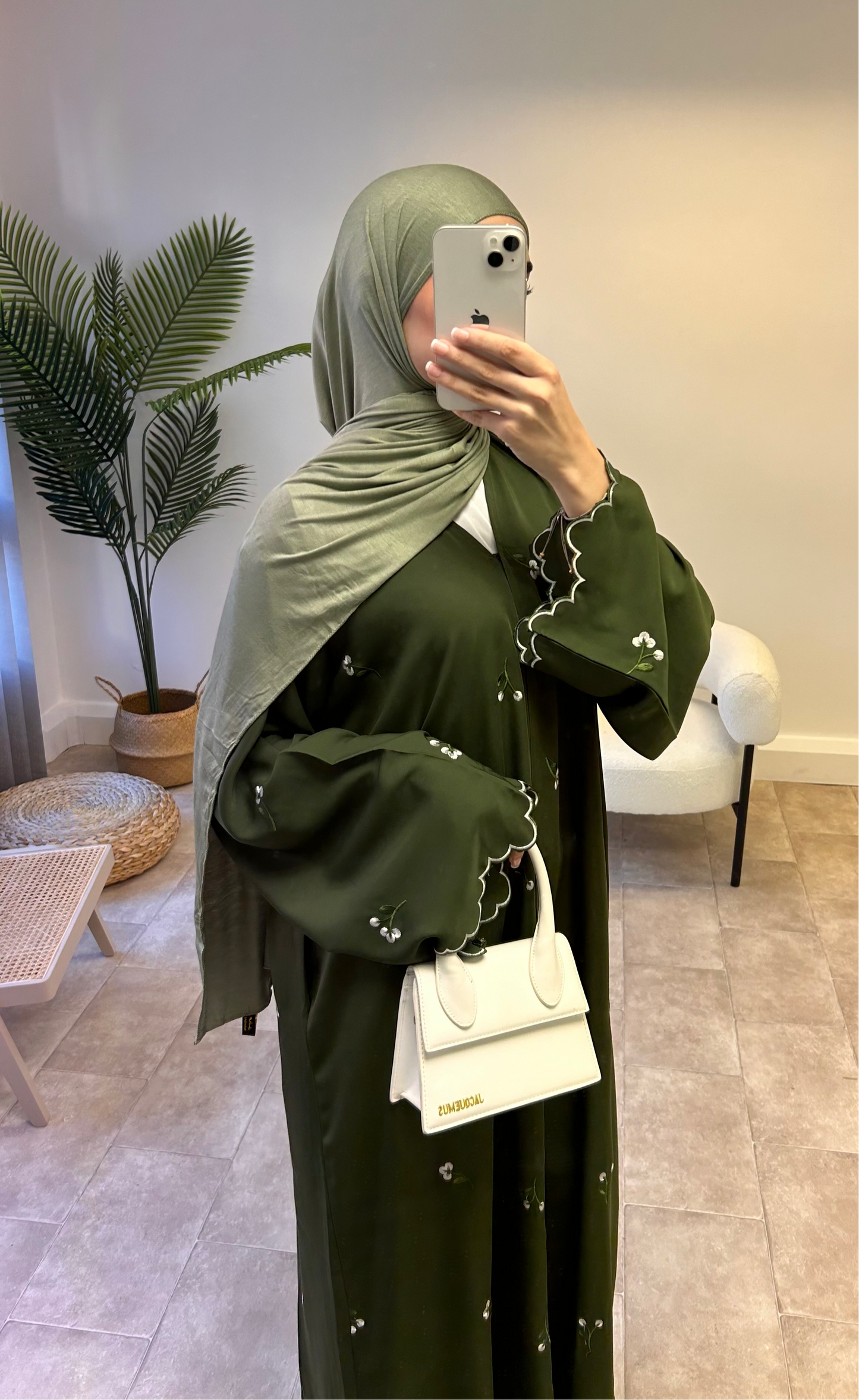 Inara Abaya in Olive Green