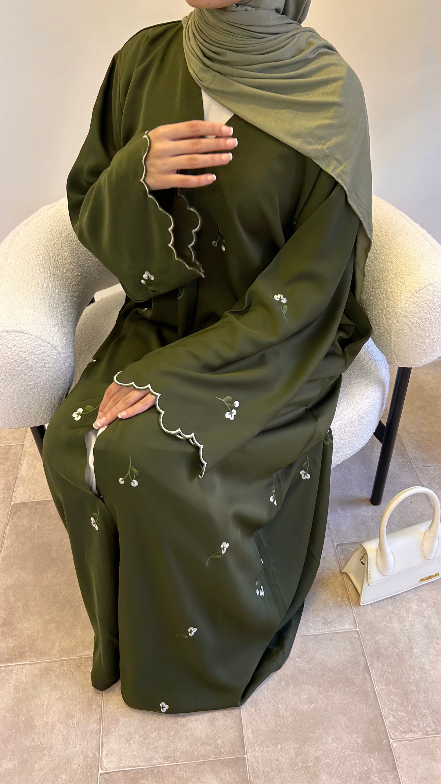 Inara Abaya in Olive Green