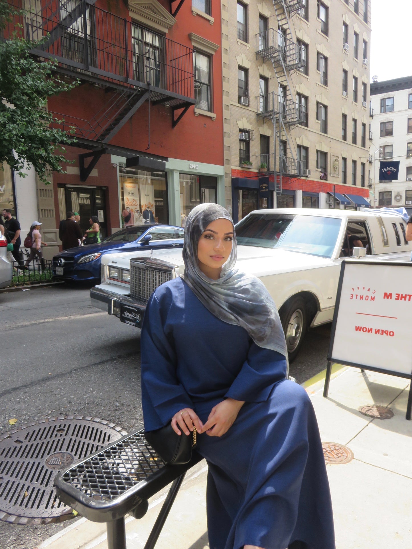Lina Abaya in Navy