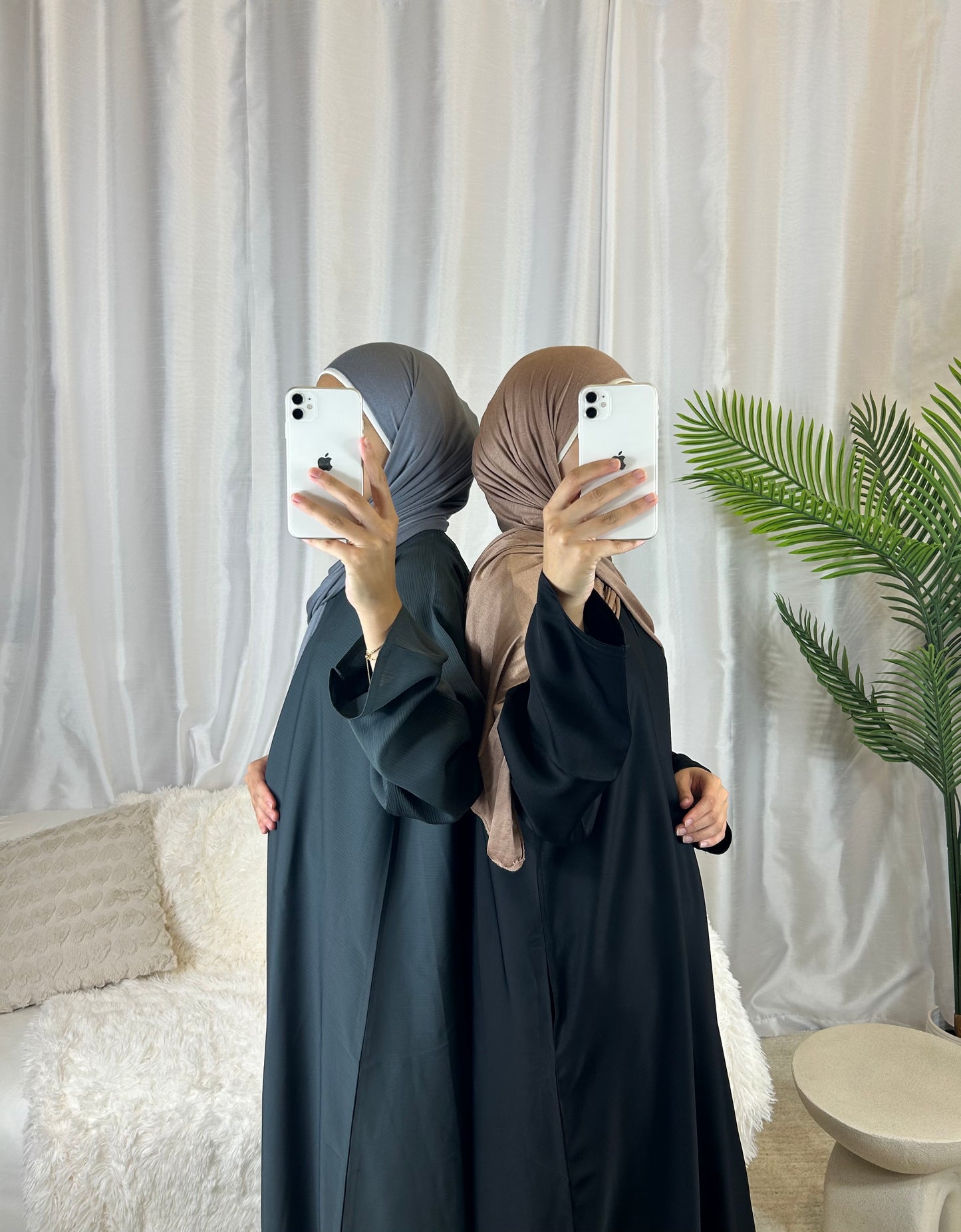 Nura Slip On Abaya In Black