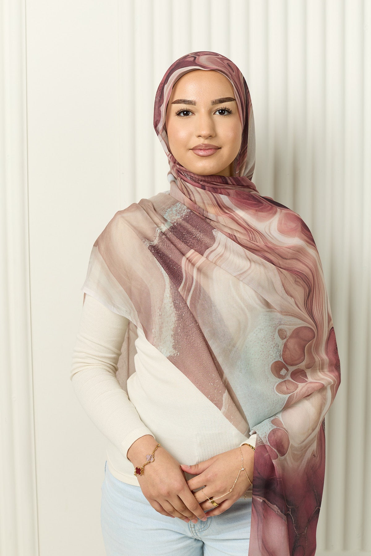 Modal Hijab in Blushed Tides