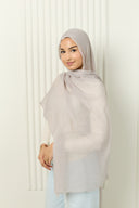 Cotton Silk Hijab in Pale Marble