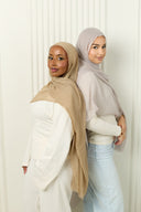 Cotton Silk Hijab in Desert Clay