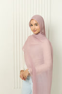 Cotton Silk Hijab in Blossom Veil