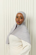 Premium Jersey Hijab in Dove Grey