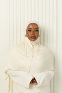 Premium Jersey Hijab in Soft Ivory