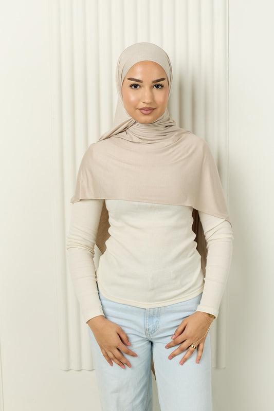 Premium Jersey Hijab in Sandstone