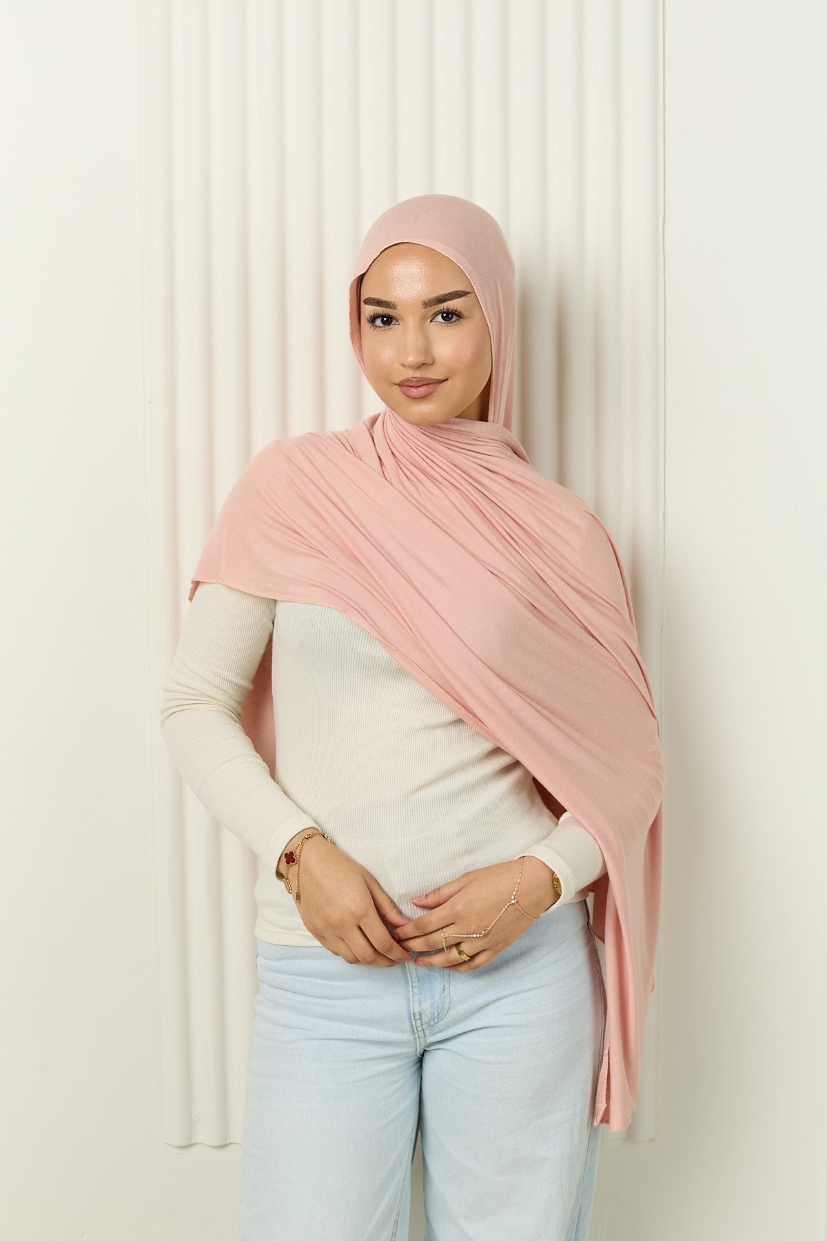 Premium Jersey Hijab in Blossom Blush