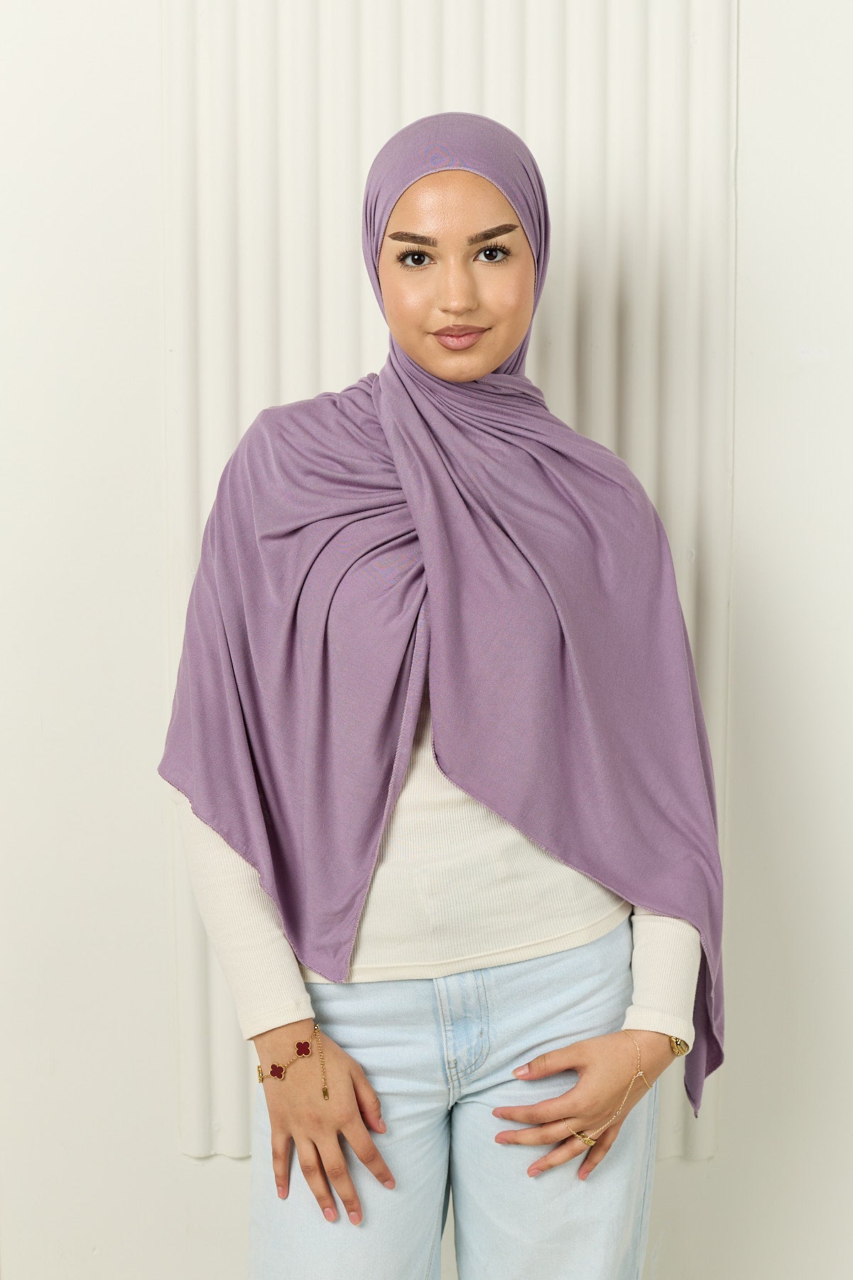 Premium Jersey Hijab in Lavender Mist