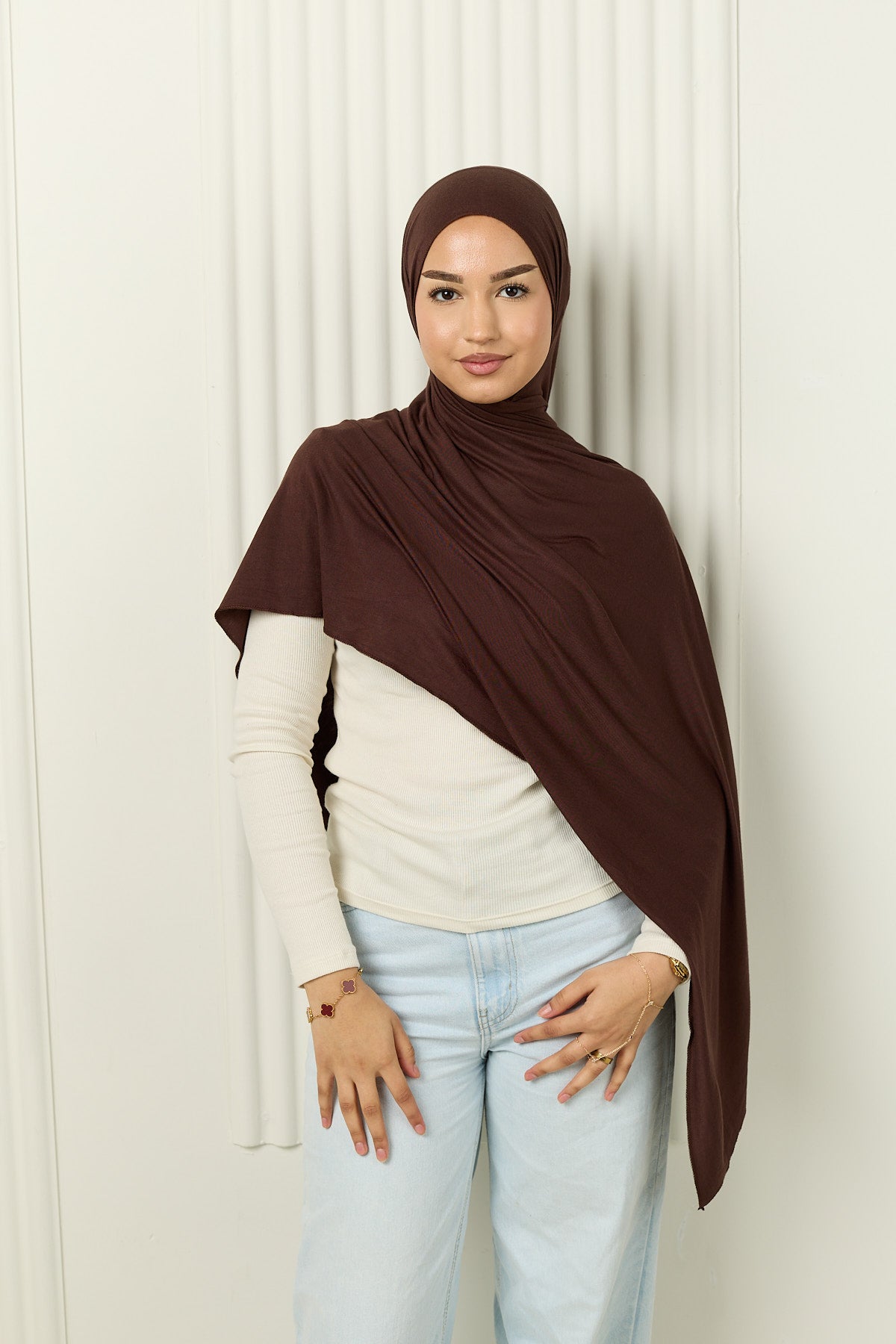 Premium Jersey Hijab in Rich Cocoa