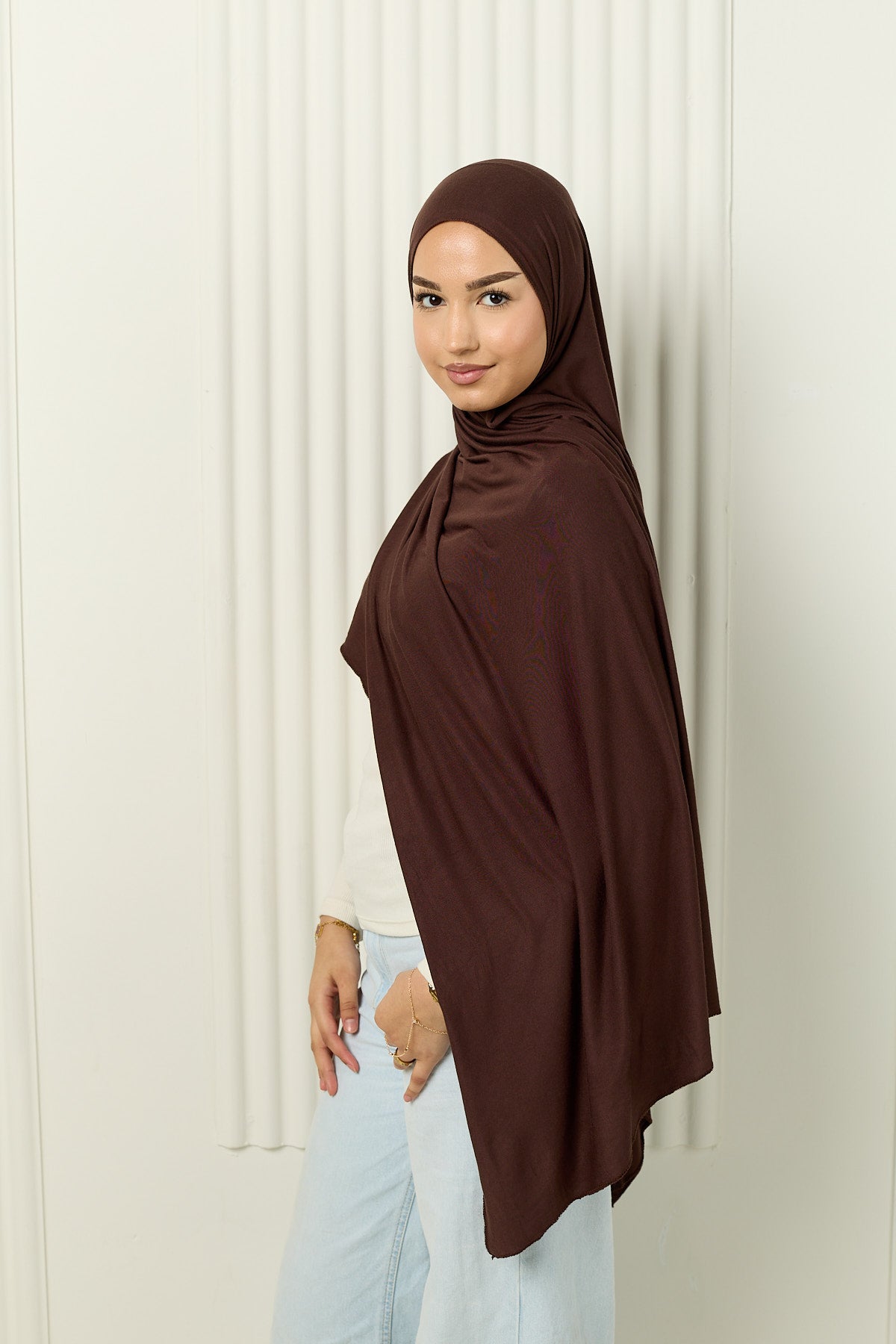 Premium Jersey Hijab in Rich Cocoa