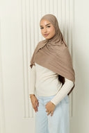 Premium Jersey Hijab in Caramel Beige