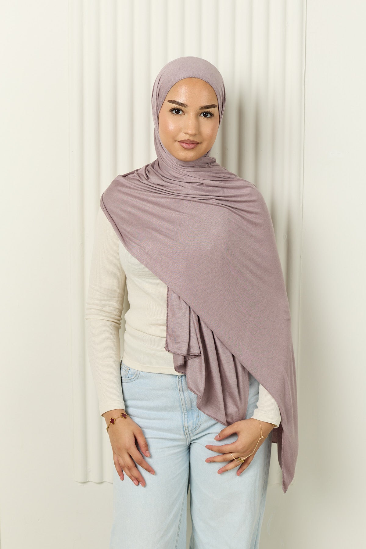 Premium Jersey Hijab in Dusty Mauve