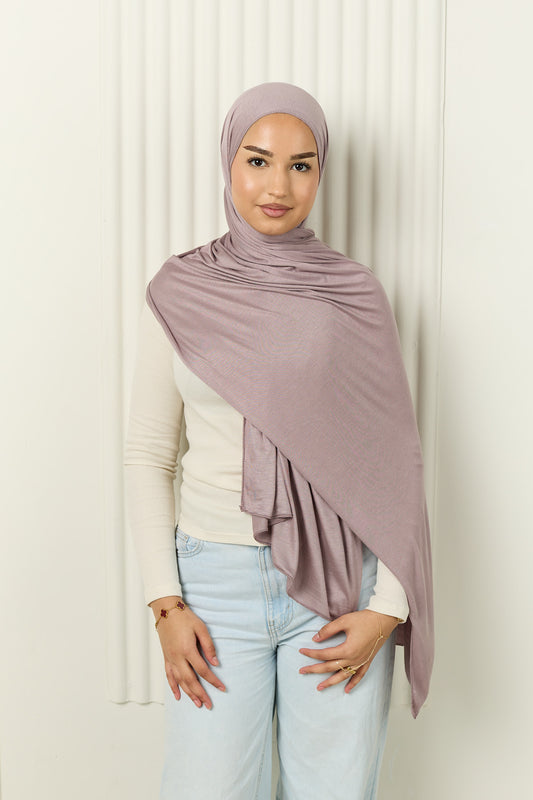 Premium Jersey Hijab in Dusty Mauve