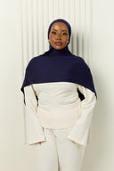Premium Jersey Hijab in Sapphire Navy