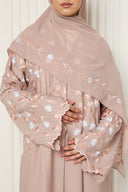 Rania Open Abaya in Blush