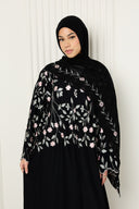Rania Open Abaya in Black
