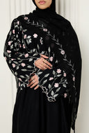 Rania Open Abaya in Black