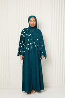 Rania Open Abaya in Teal