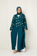 Rania Open Abaya in Teal