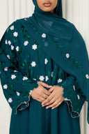 Rania Open Abaya in Teal