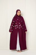 Rania Open Abaya in Berry