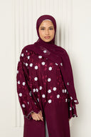 Rania Open Abaya in Berry