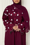 Rania Open Abaya in Berry