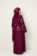 Rania Open Abaya in Berry