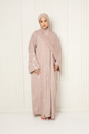 Arwa Open Abaya in Blush