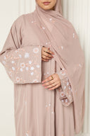 Arwa Open Abaya in Blush