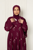 Alaya Open Abaya in Berry