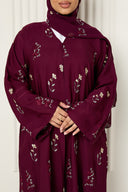 Alaya Open Abaya in Berry