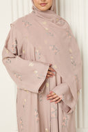 Alaya Open Abaya in Blush