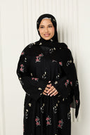 Alaya Open Abaya in Black