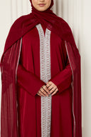 Safa Abaya in Berry