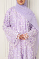 Inès Abaya in Violet
