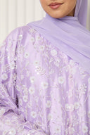 Inès Abaya in Violet