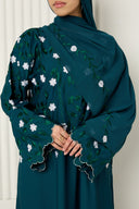 Rania Closed Abaya in Teal