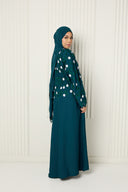Rania Closed Abaya in Teal