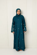 Arwa Closed Abaya in Teal