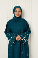 Arwa Closed Abaya in Teal