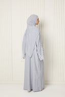 Arwa Closed Abaya in Blue-Grey