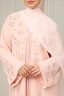 Noura Abaya in Soft Pink