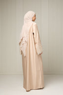 Nawra Abaya in Champagne Nude