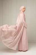 Safa Abaya in Soft Blush Pink