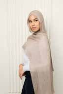 Premium Modal Hijab in Soft Taupe