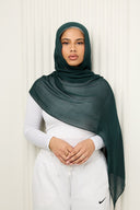 Premium Modal Hijab in Emerald Dusk